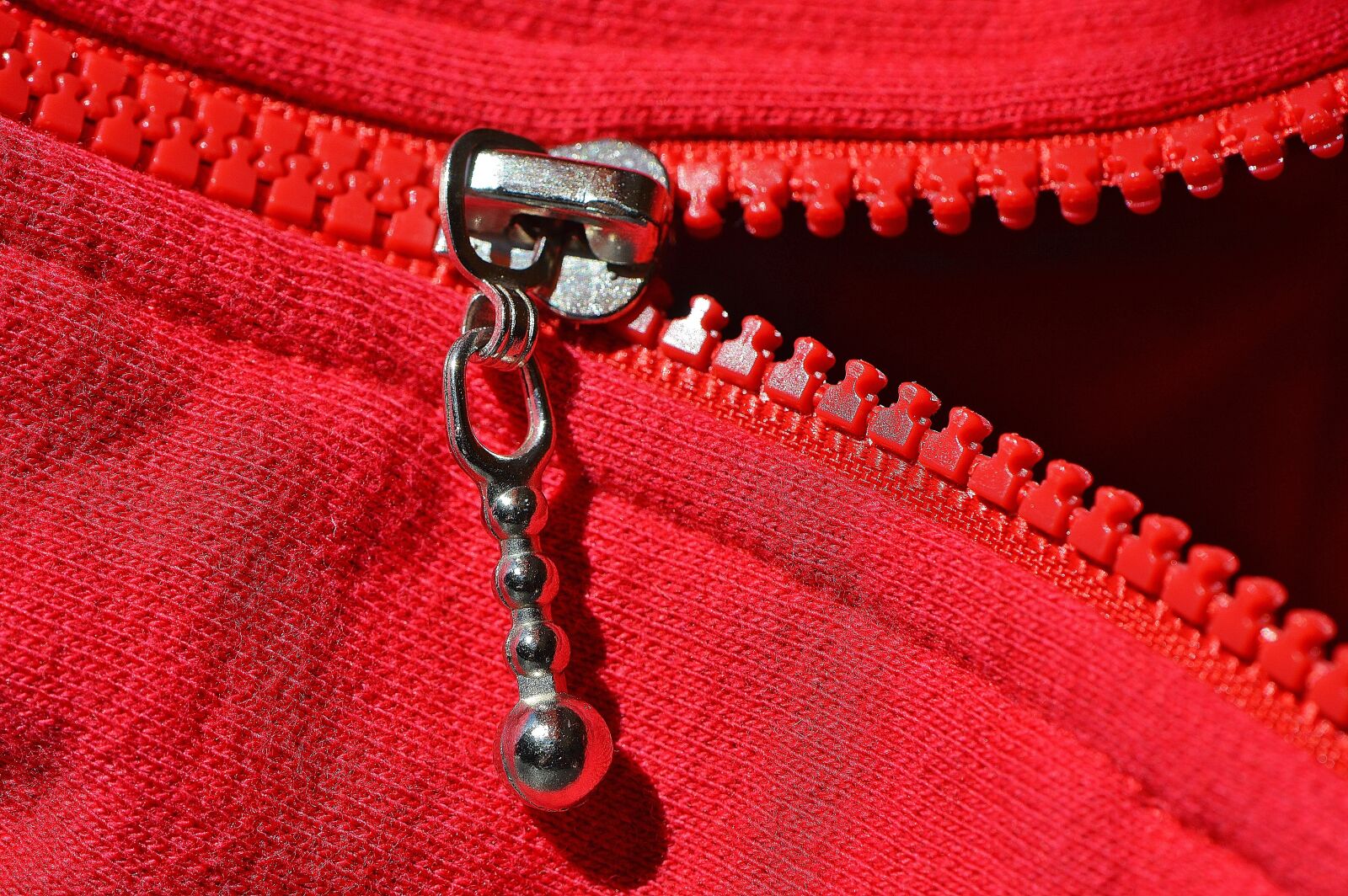 Nikon D3200 sample photo. Zip, red, coarse photography