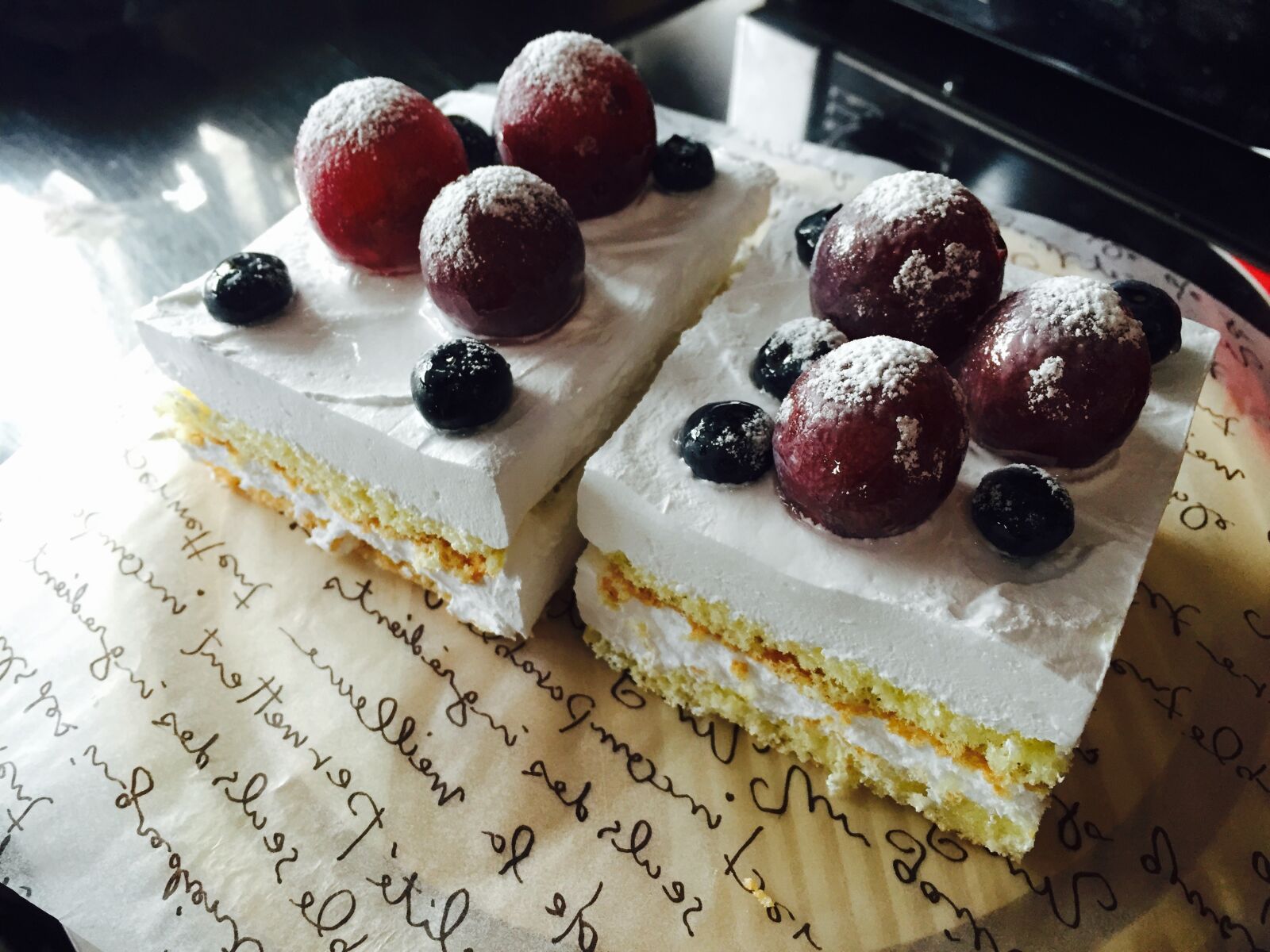 Apple iPhone 6 sample photo. Cake, fruit cake, raisin photography