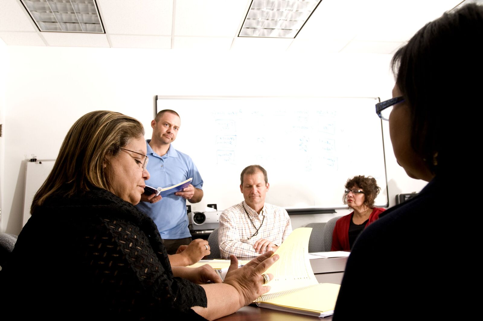 Nikon D300 sample photo. Group, healthcare, workers, sitting photography