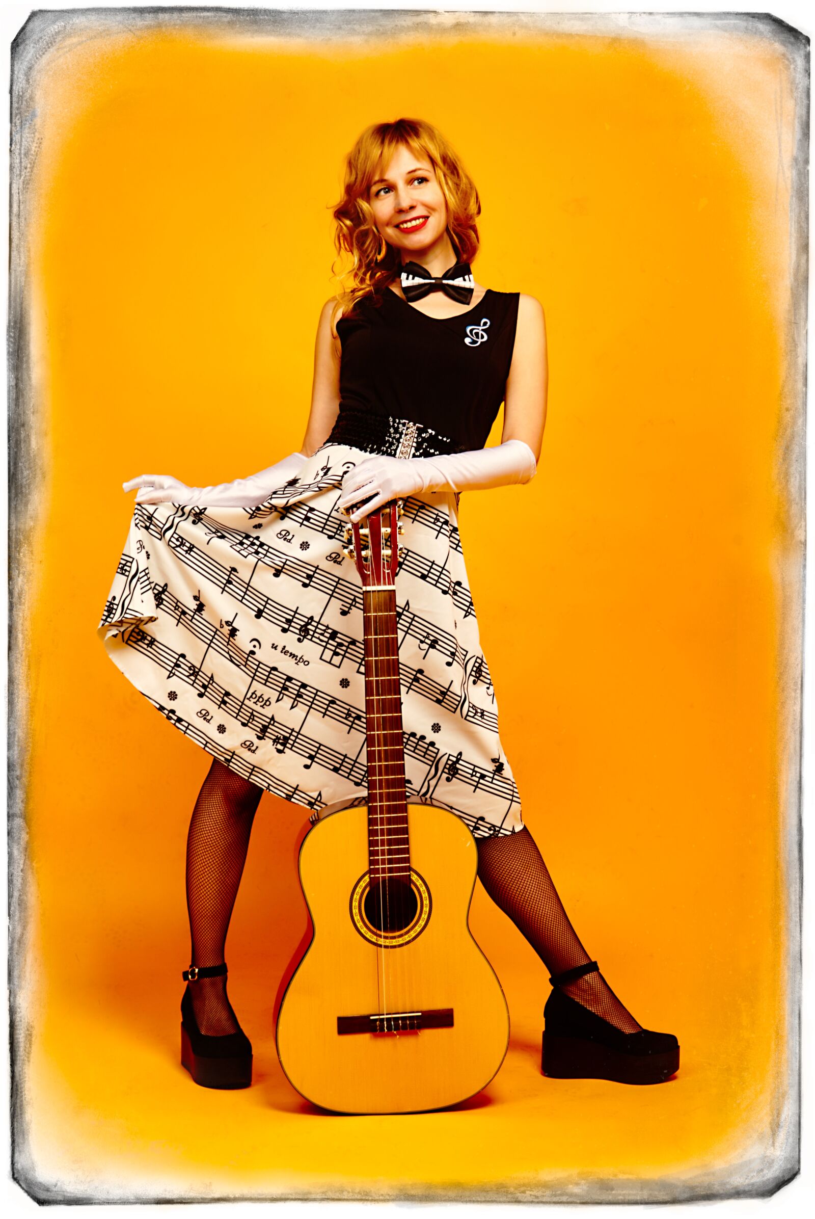 Canon EOS 5D Mark II sample photo. Guitar, music, sheet music photography