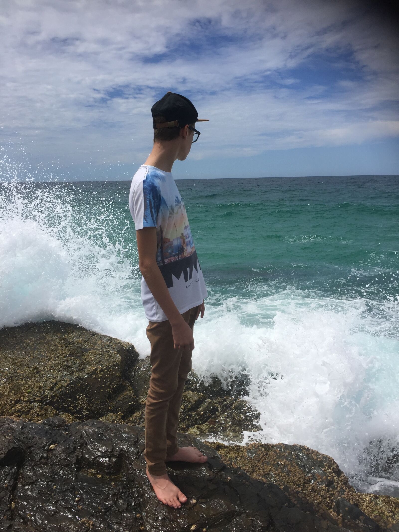 Apple iPhone 6 sample photo. Boy, cap, glasses, guy photography