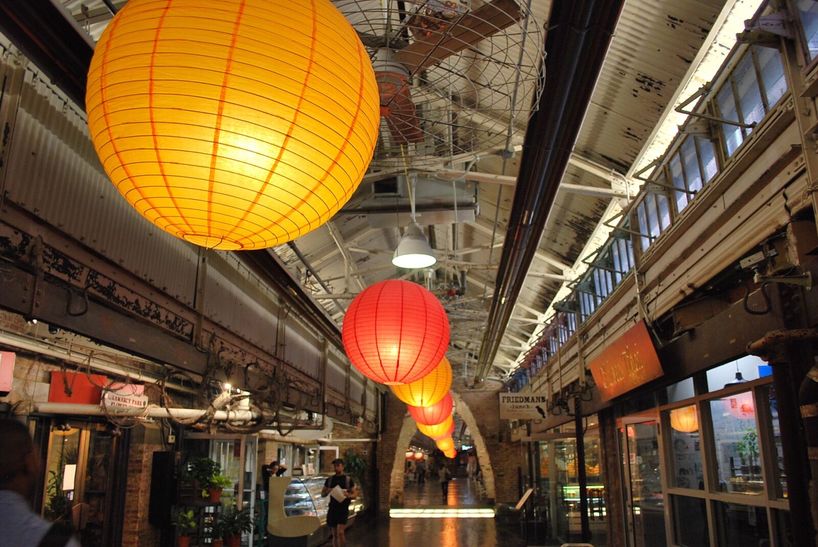 Nikon D60 sample photo. Lanterns, chelsea market, new photography