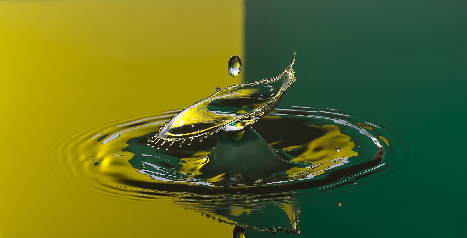 Nikon D7100 sample photo. Water drop, drop, yellow photography