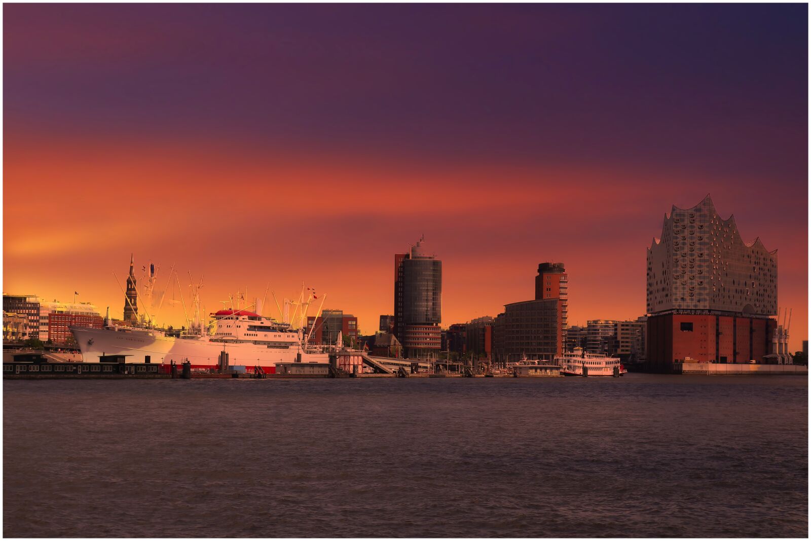 Canon EOS 200D (EOS Rebel SL2 / EOS Kiss X9) sample photo. Hamburg, panorama, elbe photography