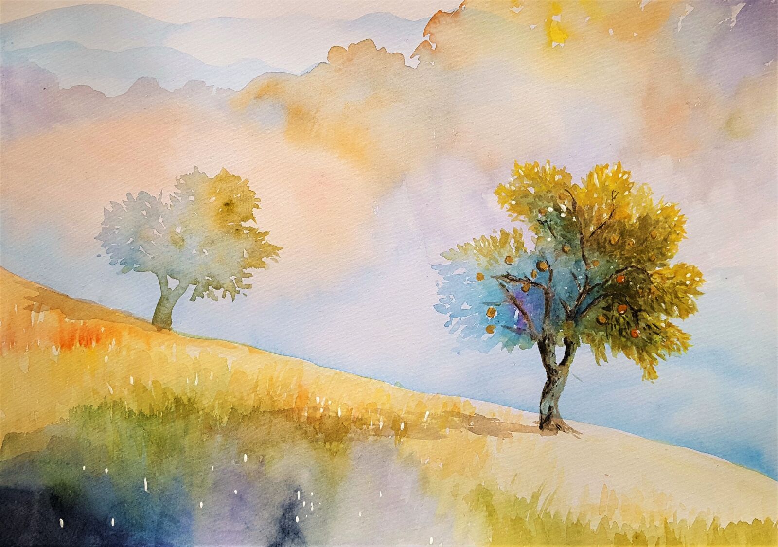 Samsung Galaxy S6 sample photo. Painting, watercolor, nature photography