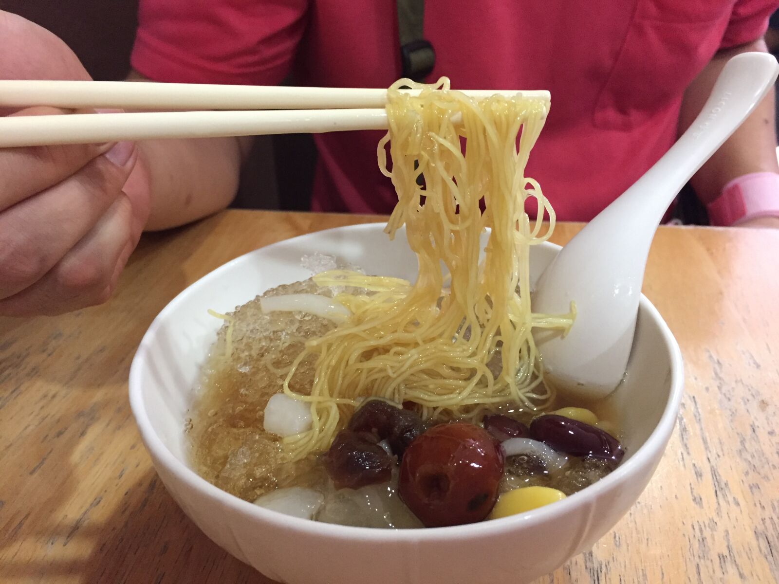 iPhone 6 back camera 4.15mm f/2.2 sample photo. Cold, noodles, dessert photography