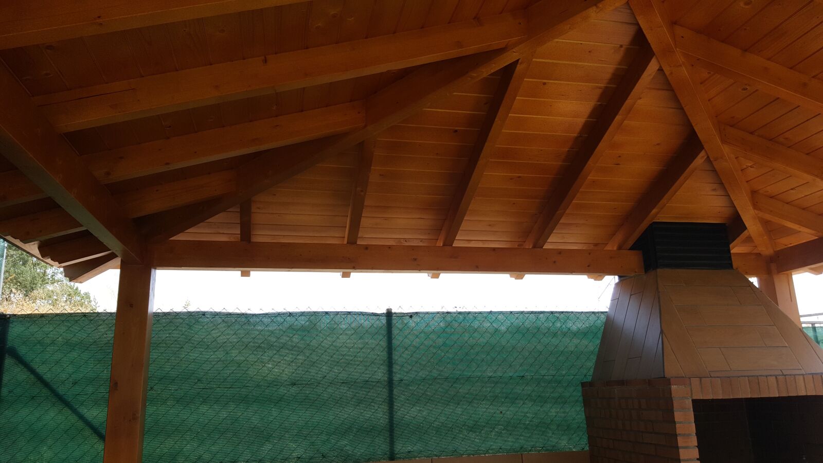 Samsung GALAXY S6 edge sample photo. Roof wood, pergola, finish photography