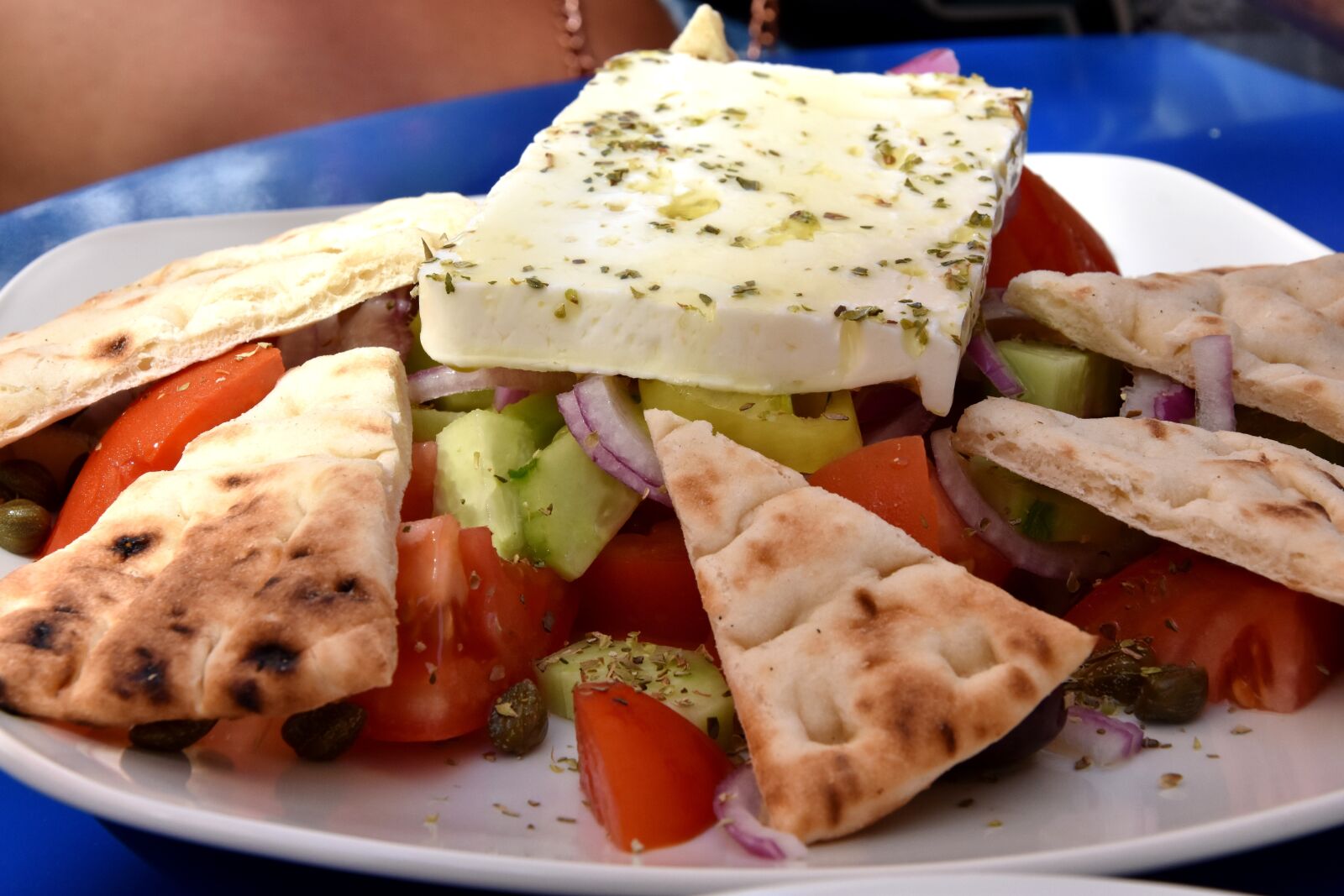 Nikon D3400 sample photo. Salad, greek, food photography