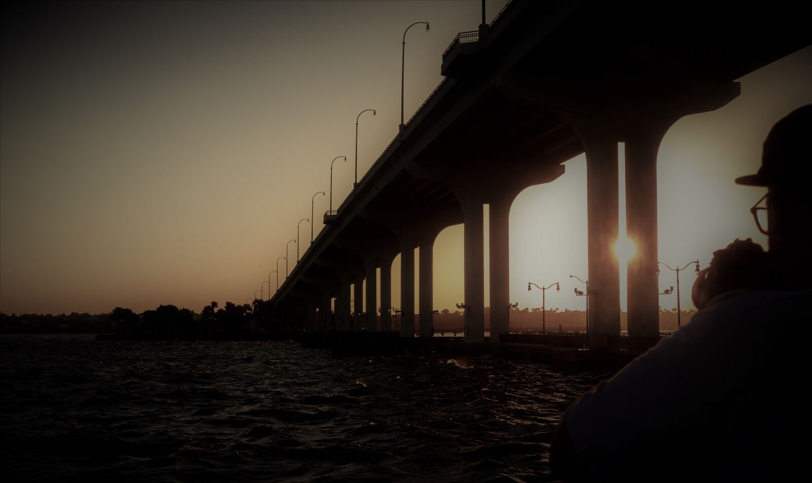 Canon EOS 60D + Canon EF 17-40mm F4L USM sample photo. Bridge, sunset, lonely photography