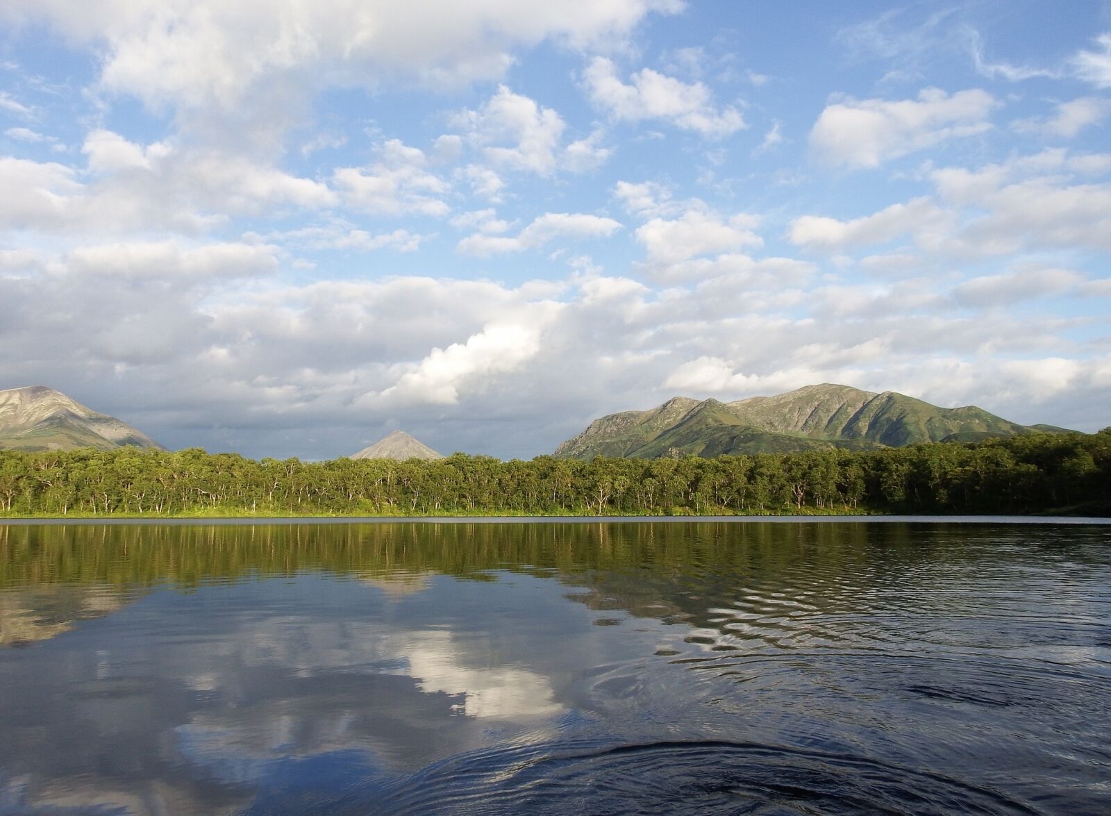 Fujifilm FinePix S1 sample photo. Lake, mountains, forest photography