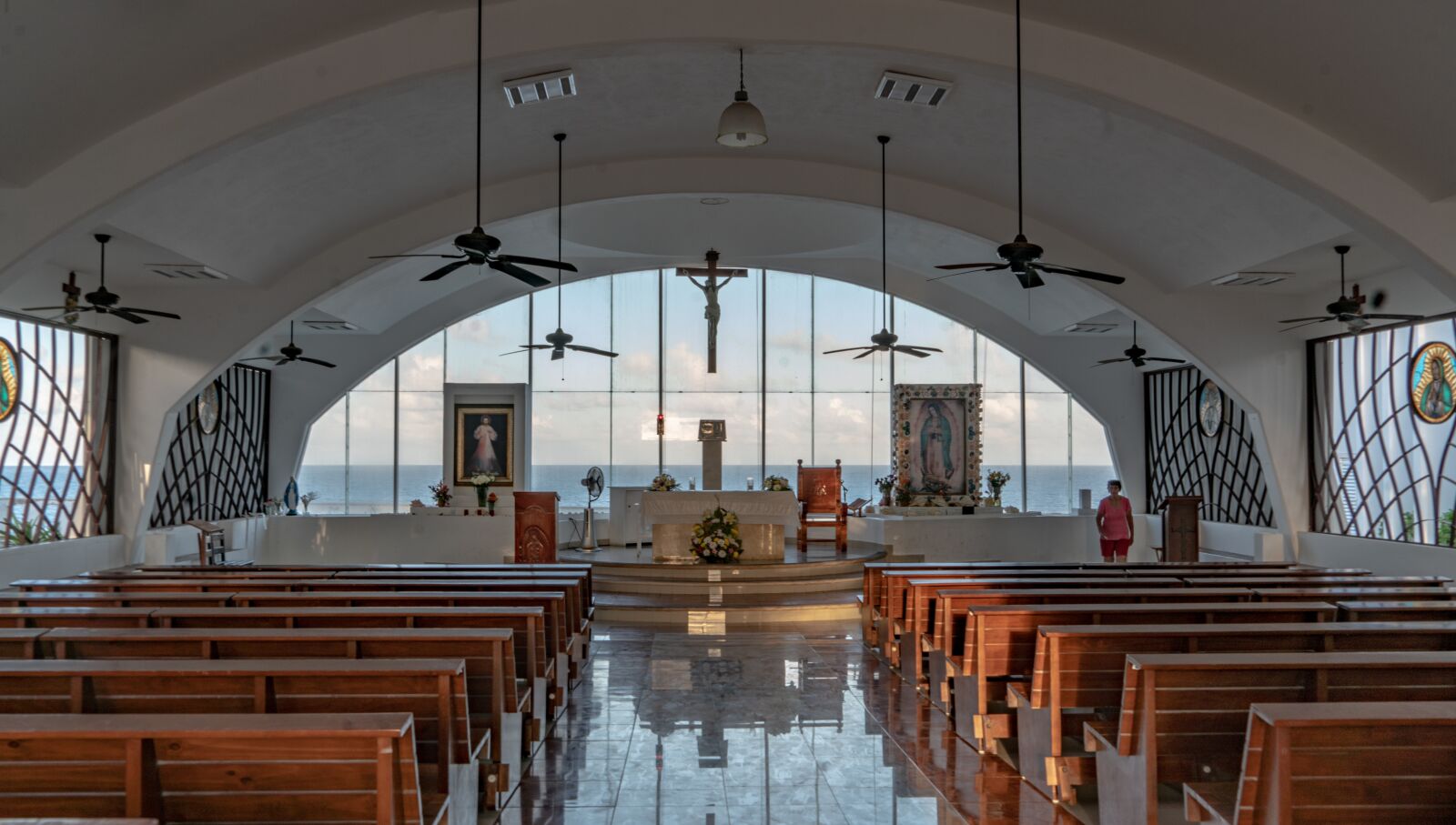 Sony a7R II + Sony FE 24-240mm F3.5-6.3 OSS sample photo. Church, glass walls, window photography