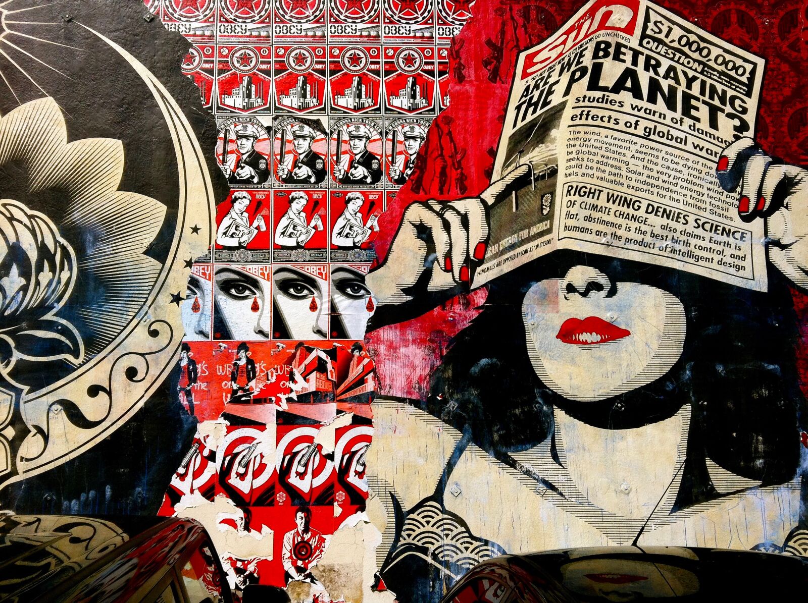 Apple iPhone 4 sample photo. Graffiti, obey, propaganda, pattern photography
