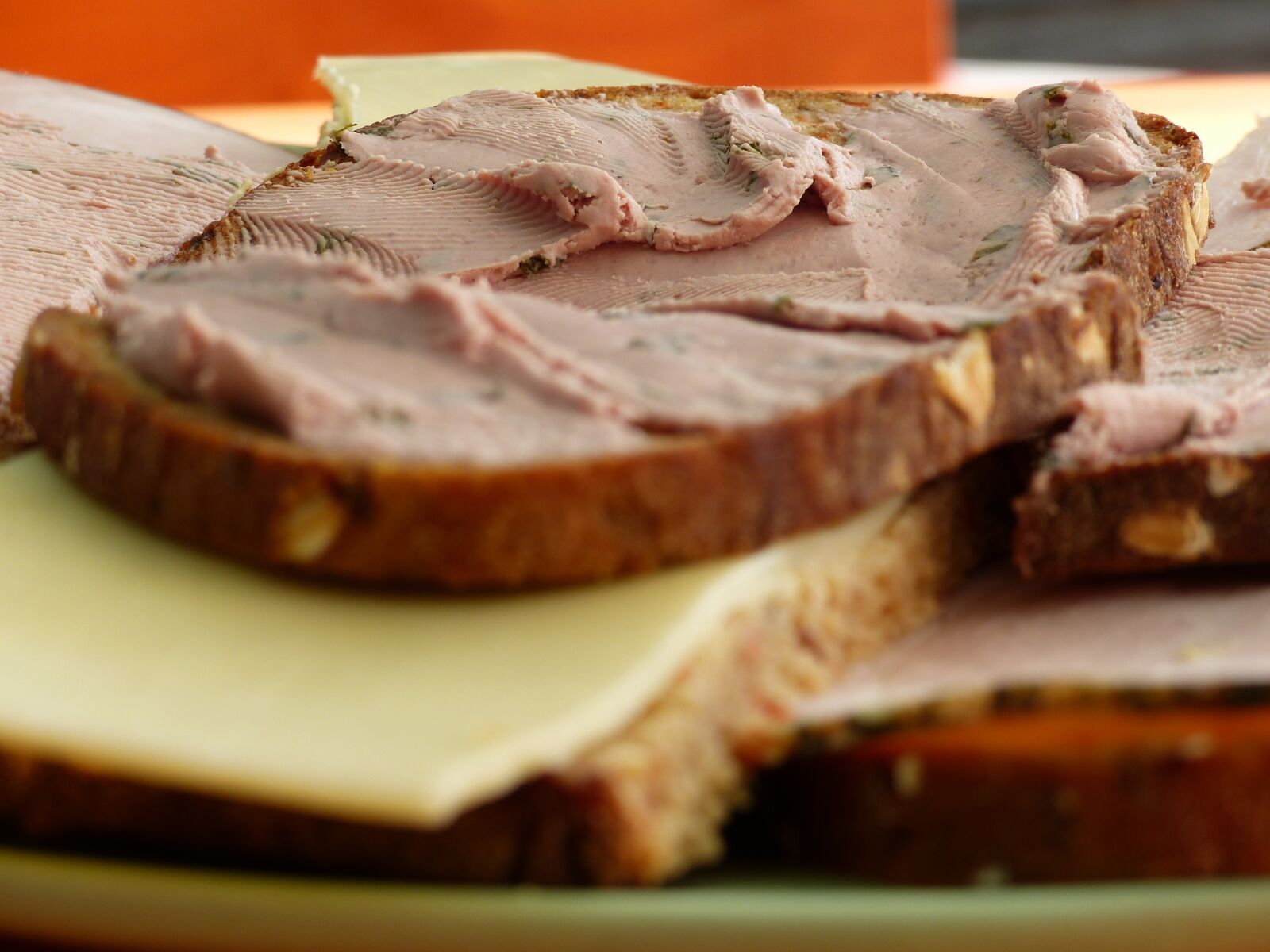 Panasonic Lumix DMC-FZ200 sample photo. Bread, spread, cheese photography