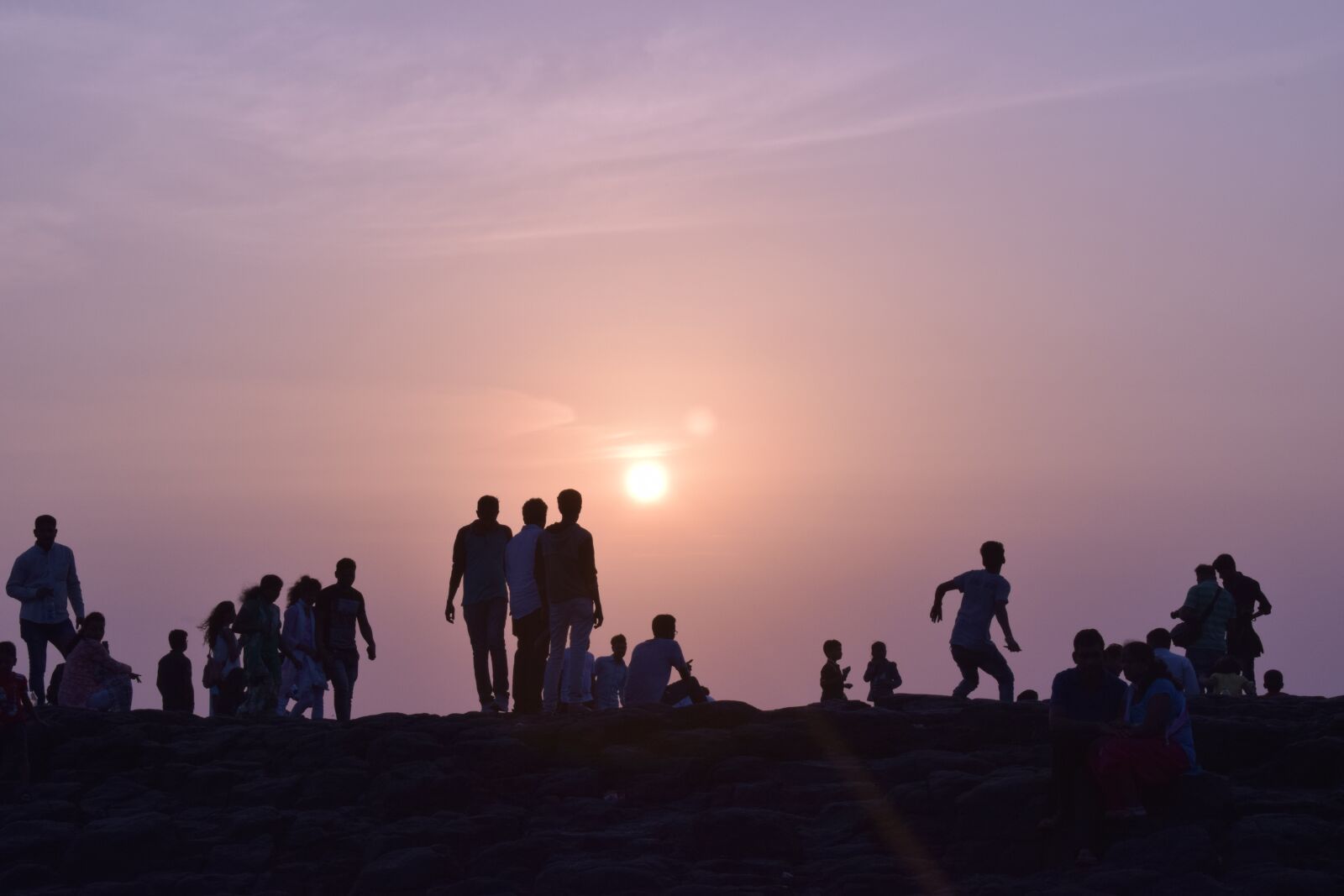 Nikon D5300 sample photo. Sunset, silhouette, people photography