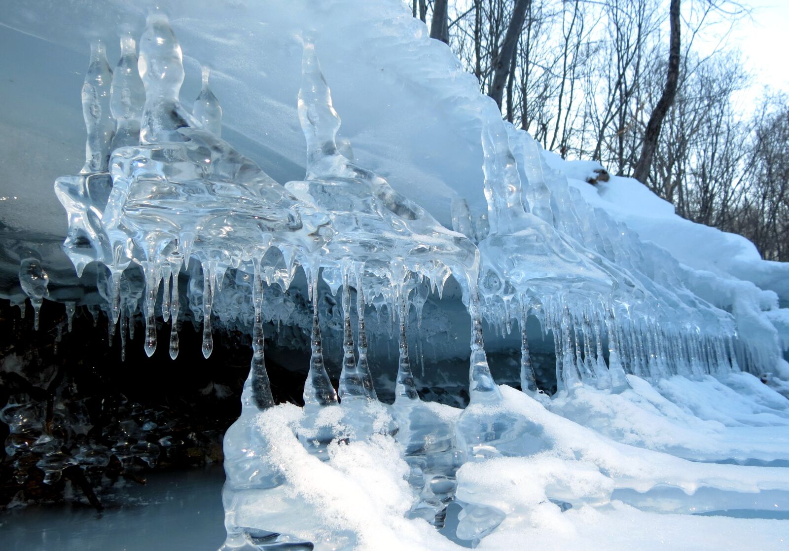 Canon PowerShot SX40 HS sample photo. Icicles, snow, winter photography