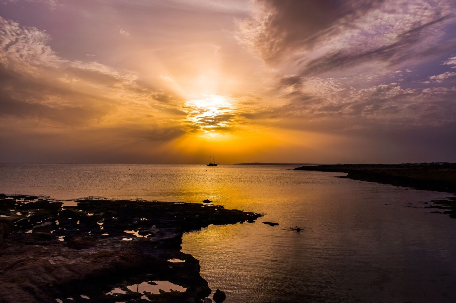 Nikon D3300 sample photo. Sunset, horizon, sea photography