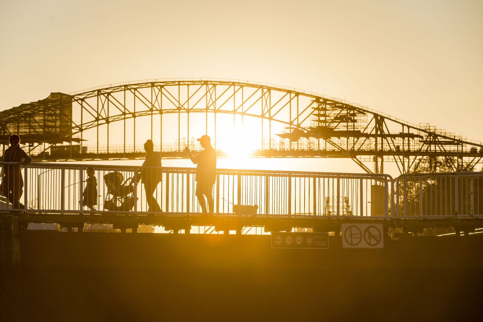 Canon EOS 6D sample photo. Silhouette, bridge, sault sainte photography