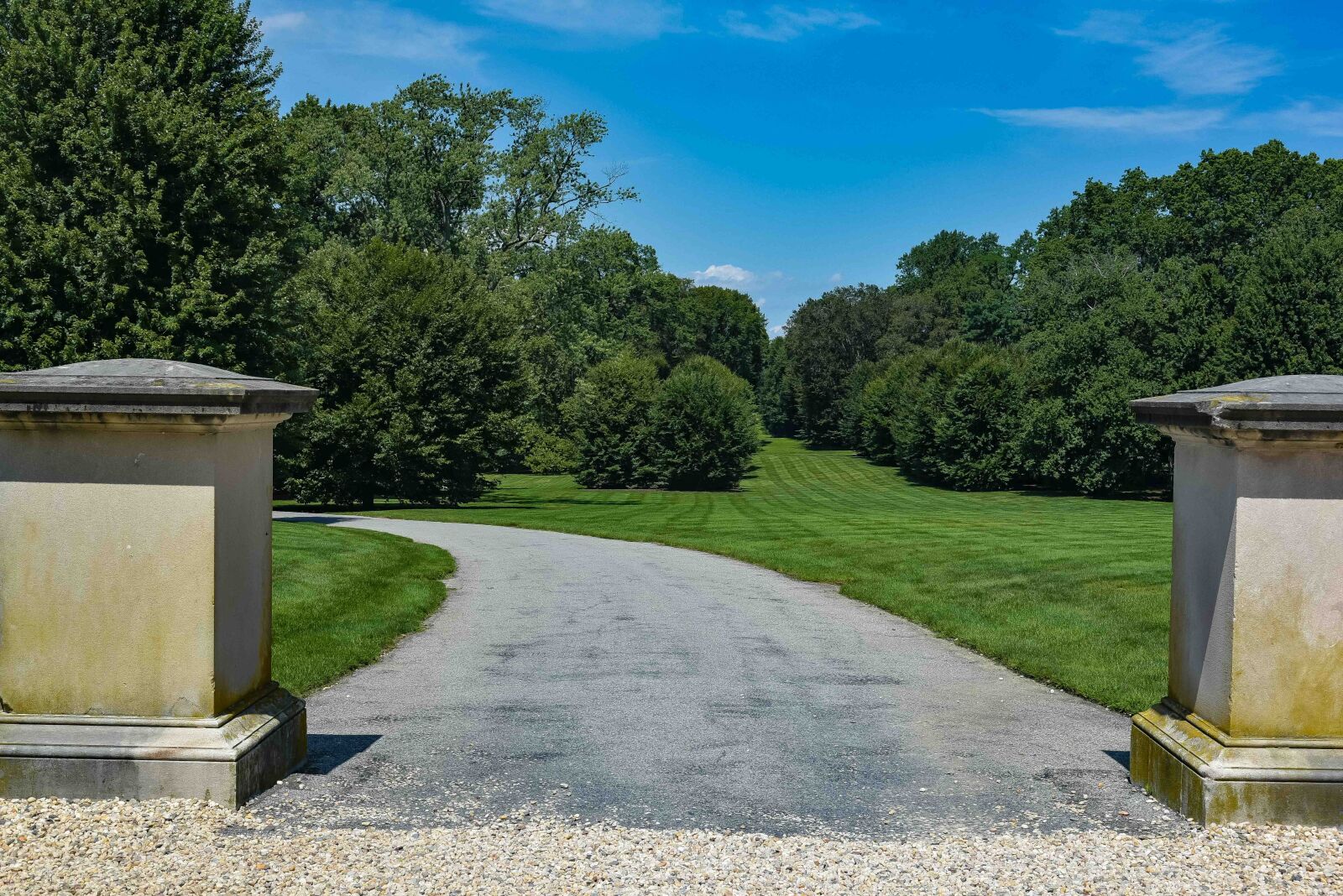 Nikon D750 sample photo. Estate driveway, grass, trees photography