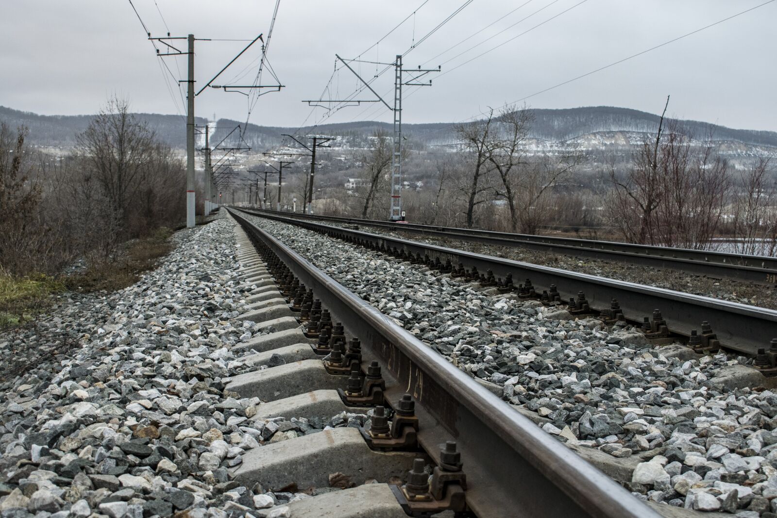 Nikon D5300 sample photo. Railway, rails, sleepers photography