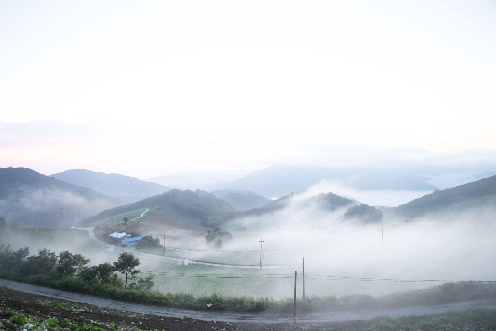 Canon EOS 6D + Canon EF 24-70mm F2.8L USM sample photo. Anban degi, gangneung, fog photography