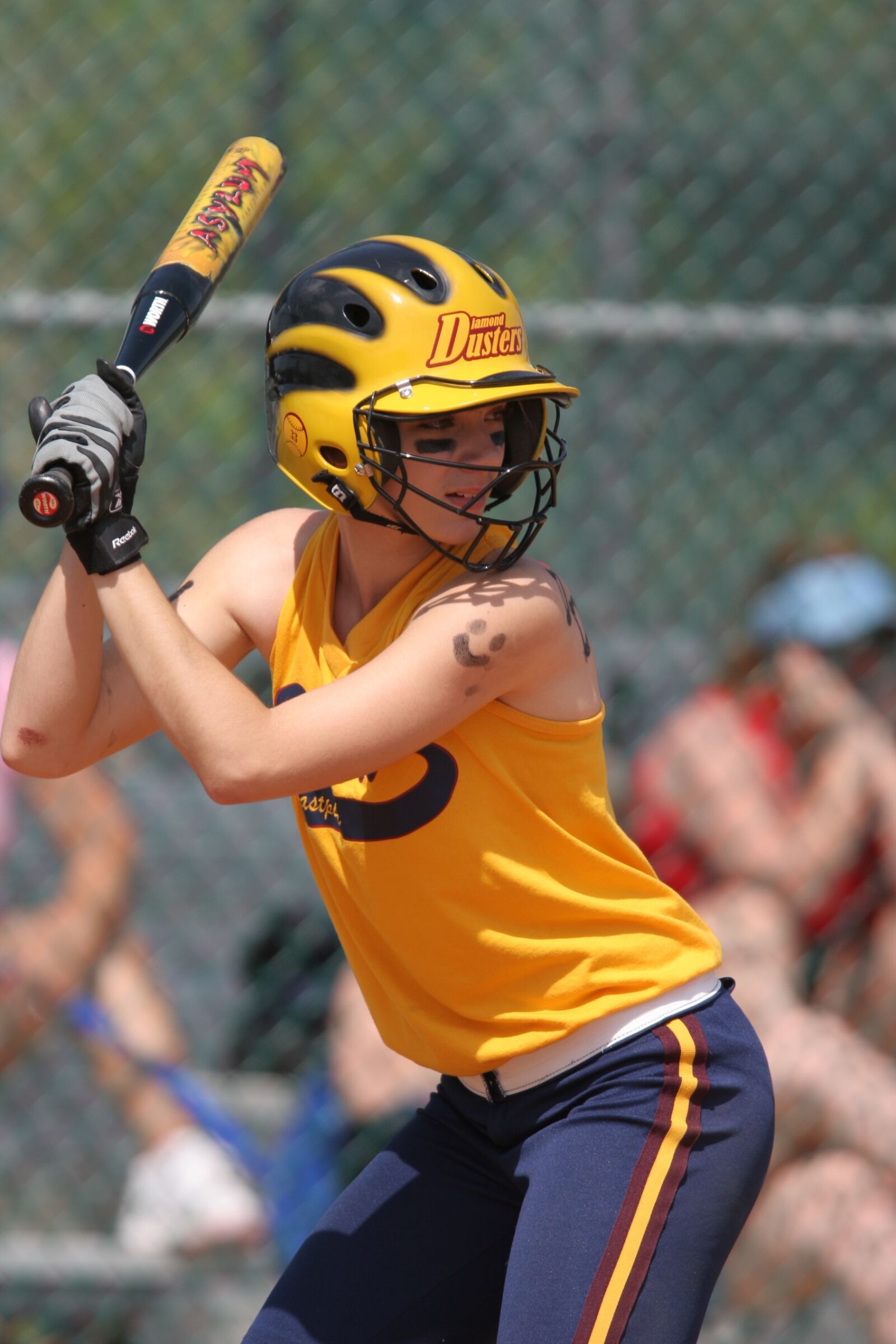 Canon EOS 20D sample photo. Softball, batter, female photography