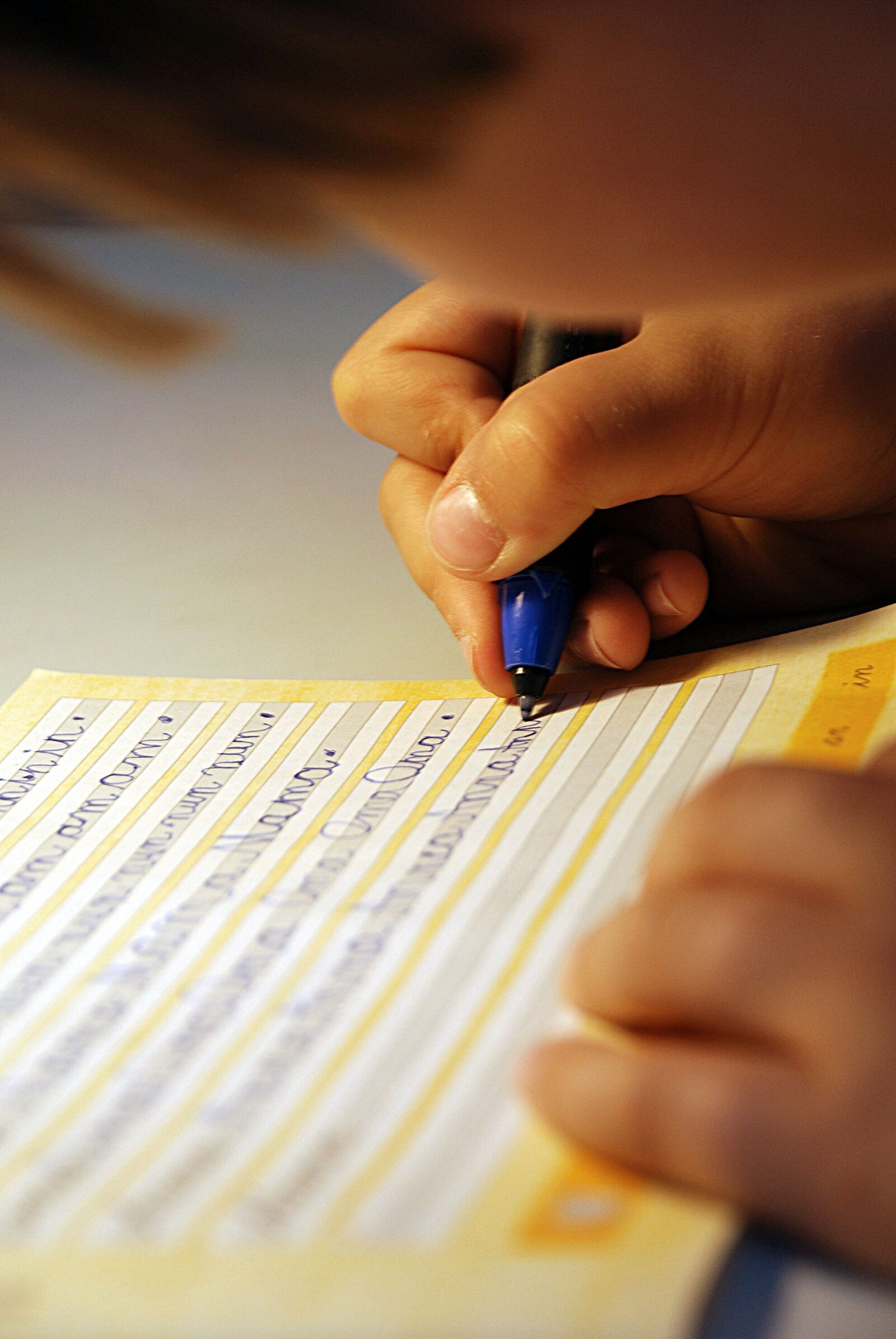 Nikon D80 sample photo. Homework, write, school photography