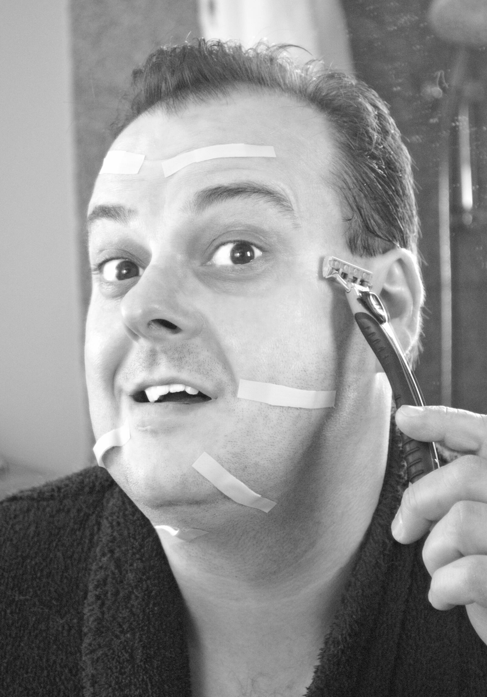 Nikon D5100 sample photo. Shave, shaving, comedy photography