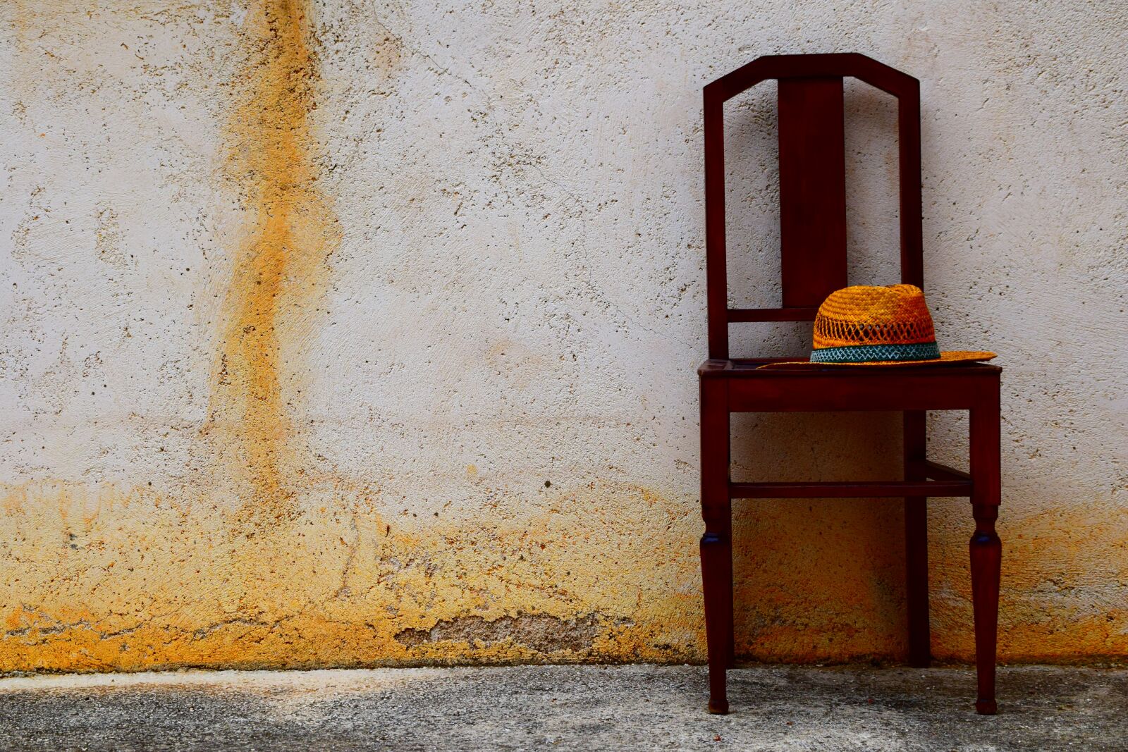 Nikon D3300 sample photo. Chair, hat, summer photography