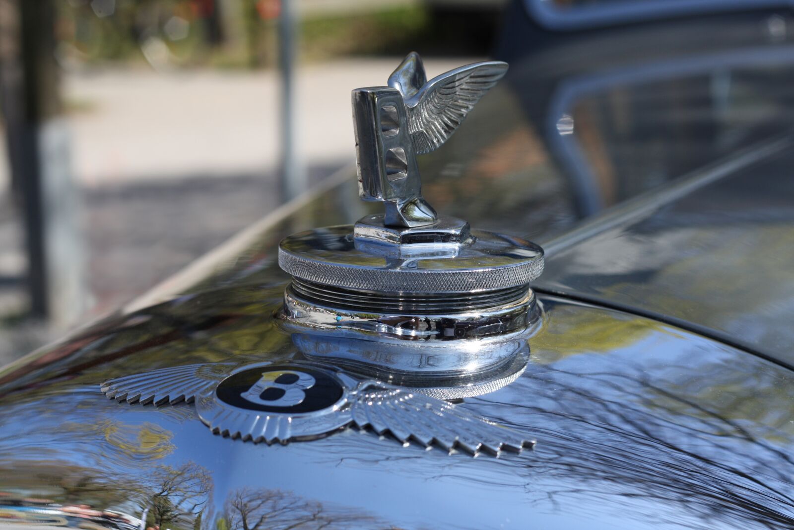 Canon EOS 450D (EOS Rebel XSi / EOS Kiss X2) sample photo. Bentley badge, cool figure photography