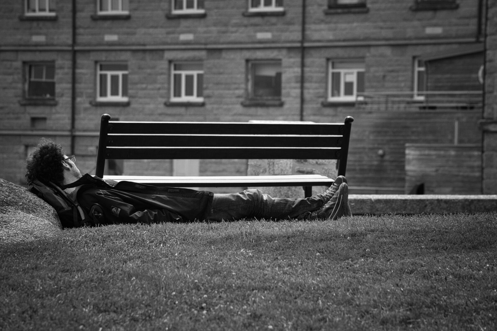 Nikon D5200 sample photo. Man, nap, rest photography