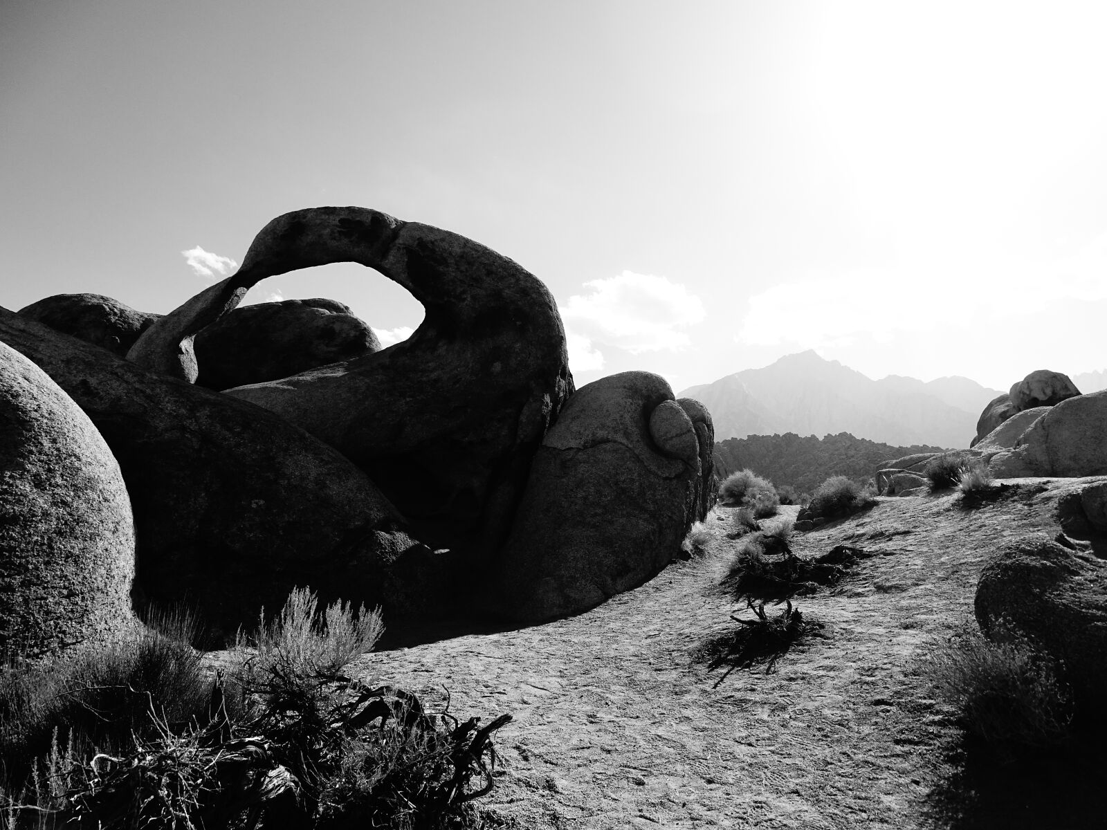 Sony Cyber-shot DSC-HX400V sample photo. Rock, black, white photography