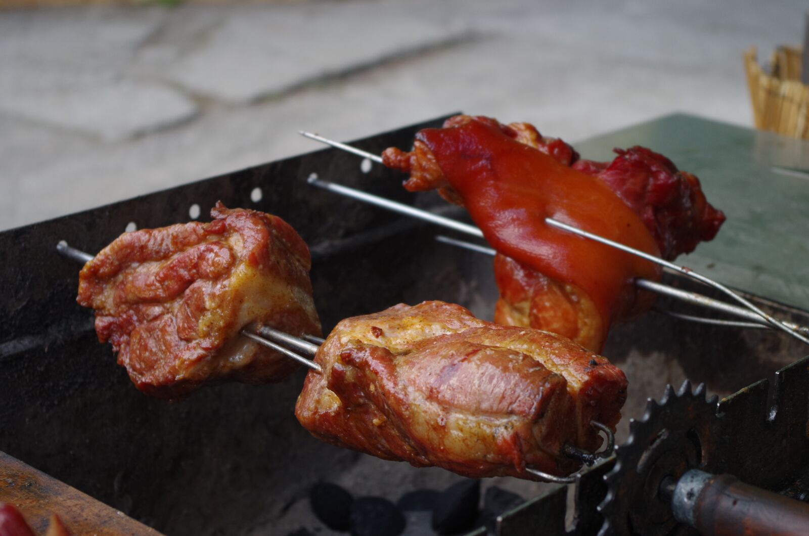 Pentax K-500 sample photo. Meat, grill, baking photography