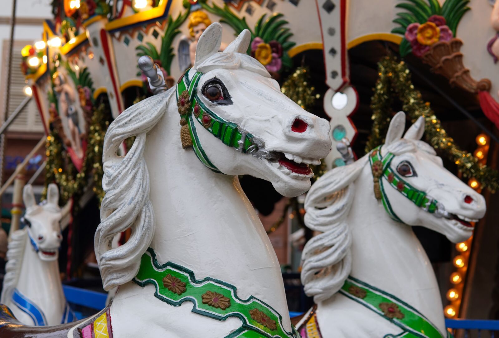 30mm F1.4 DC DN | Contemporary 016 sample photo. Carousel, old, horse photography