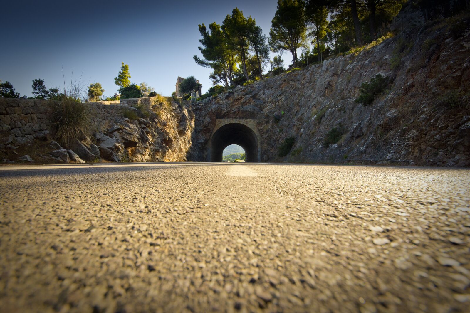 Sony SLT-A68 sample photo. Road, tunnel, summer photography