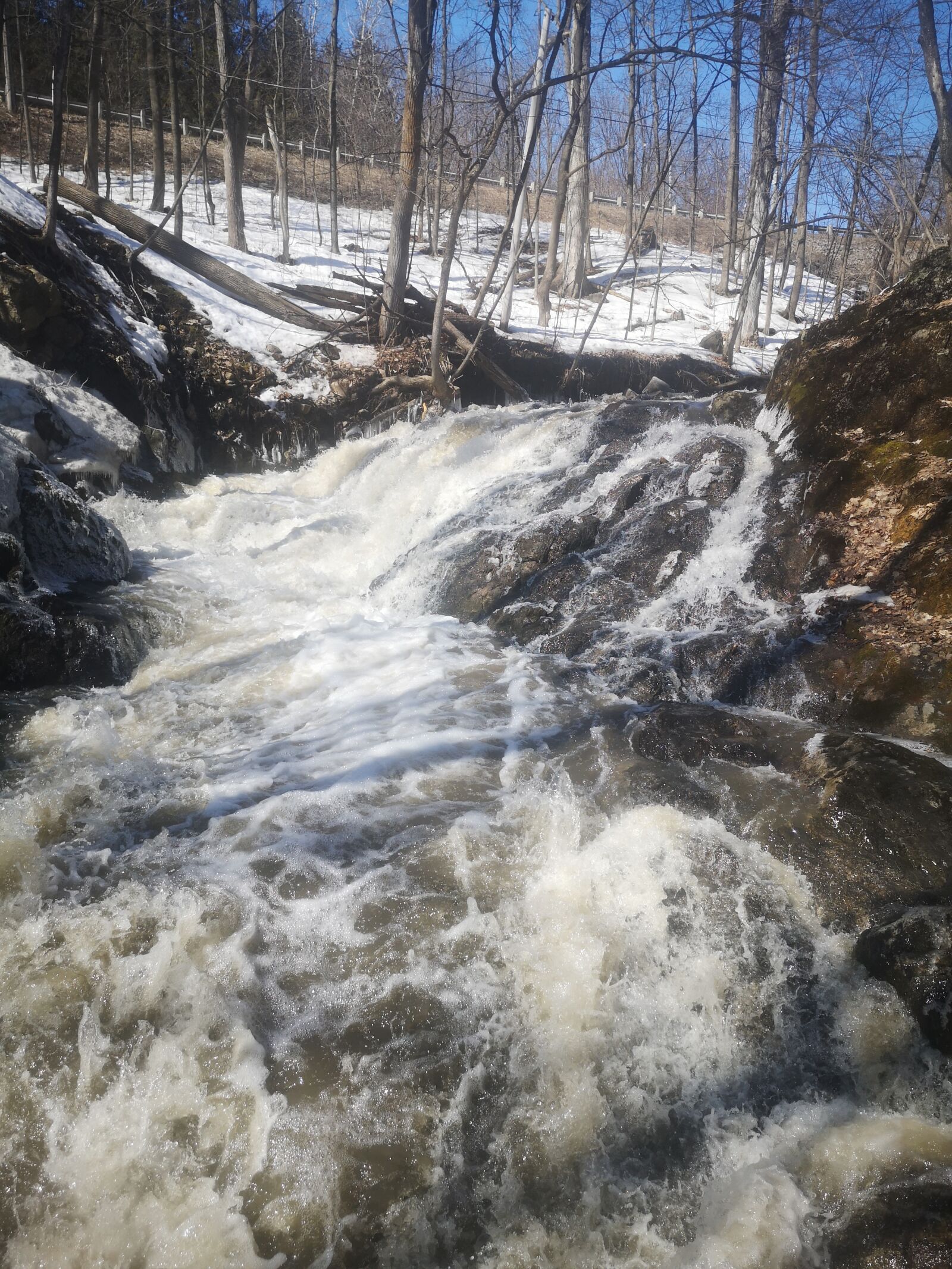 HUAWEI P20 sample photo. Chute, water, forest photography