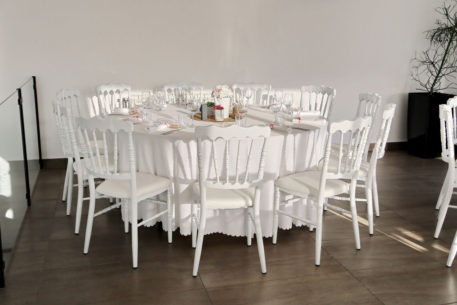 Canon EF 24-105mm F4L IS USM sample photo. Chairs, dining area, empty photography