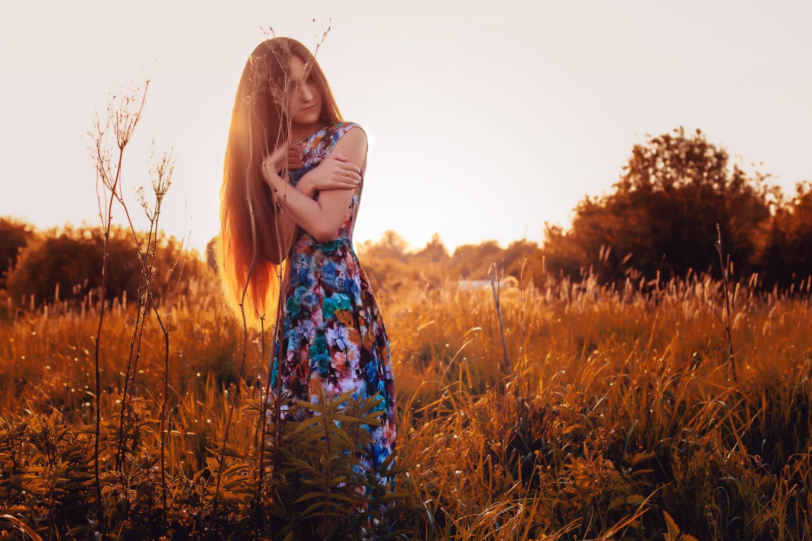 Canon EOS 6D + Canon EF 50mm F1.4 USM sample photo. Girl, sunset, dress photography