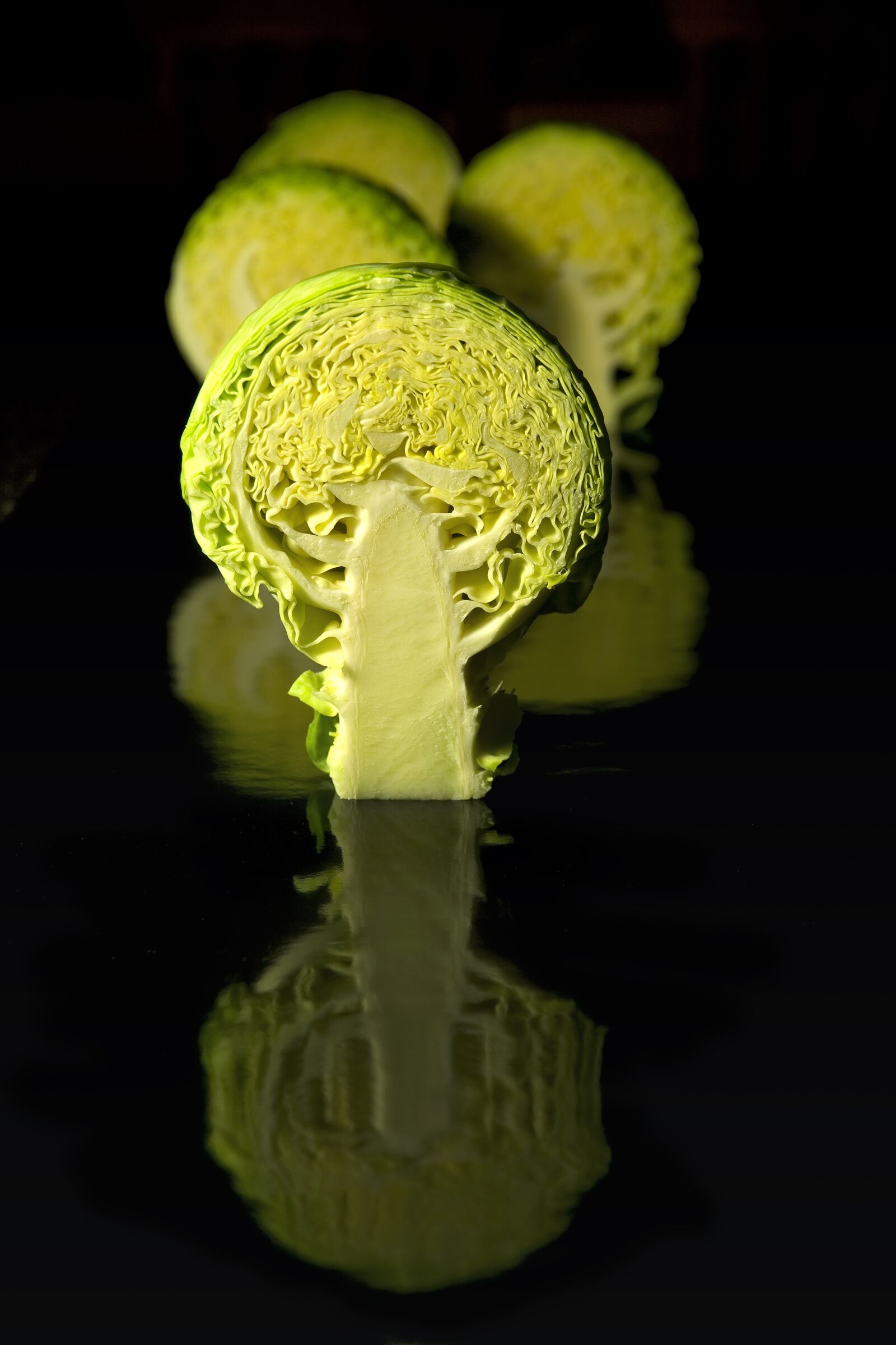 Canon EOS 5D sample photo. Cabbage, studio, reflection photography