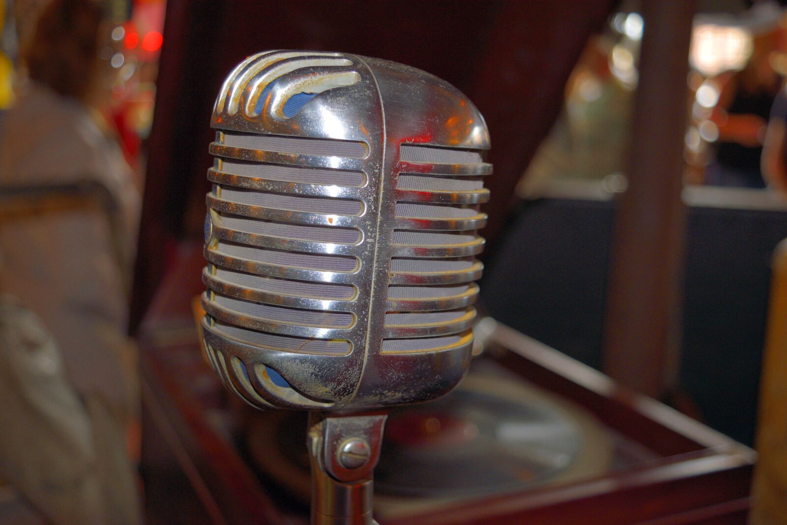 Nikon D3300 sample photo. Old microphone, vintage, retro photography