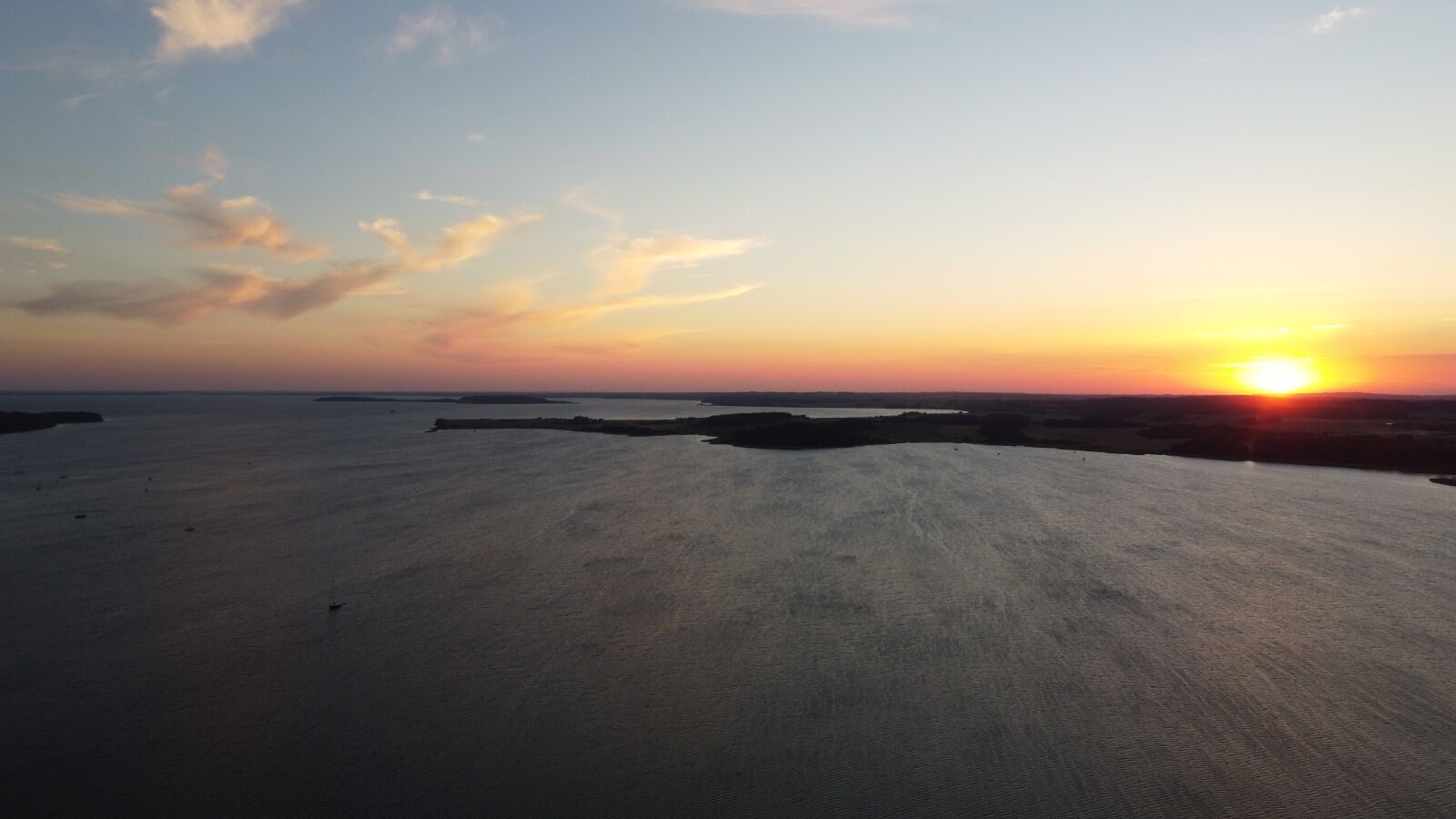 DJI FC7203 sample photo. Sunset, islands, sea photography