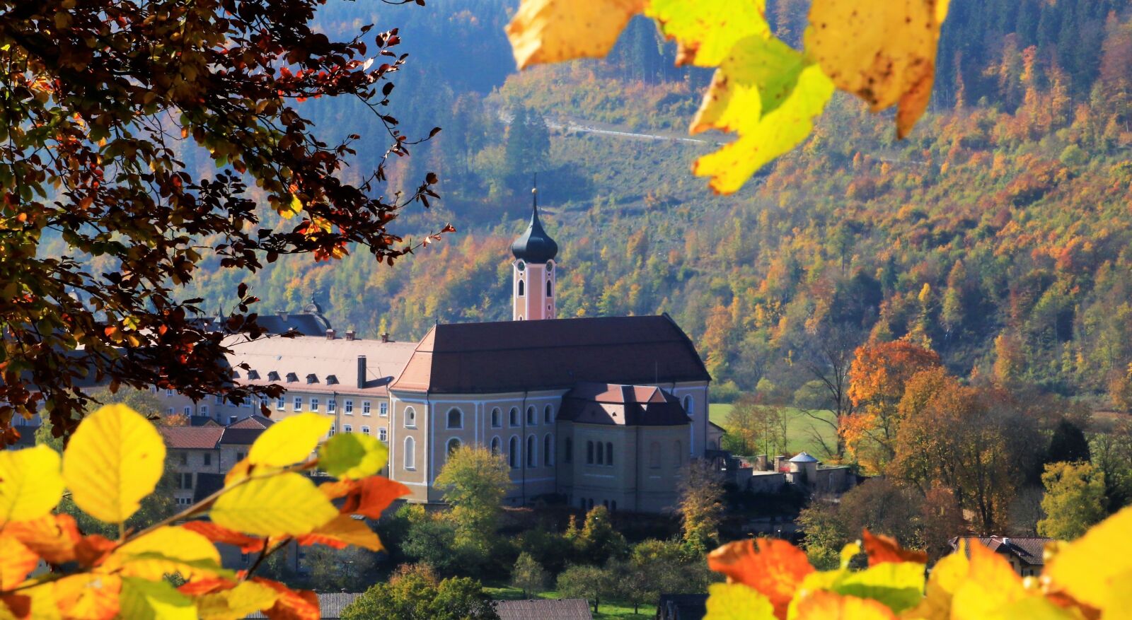 Canon EOS 7D Mark II sample photo. Autumn, leaves, monastery photography