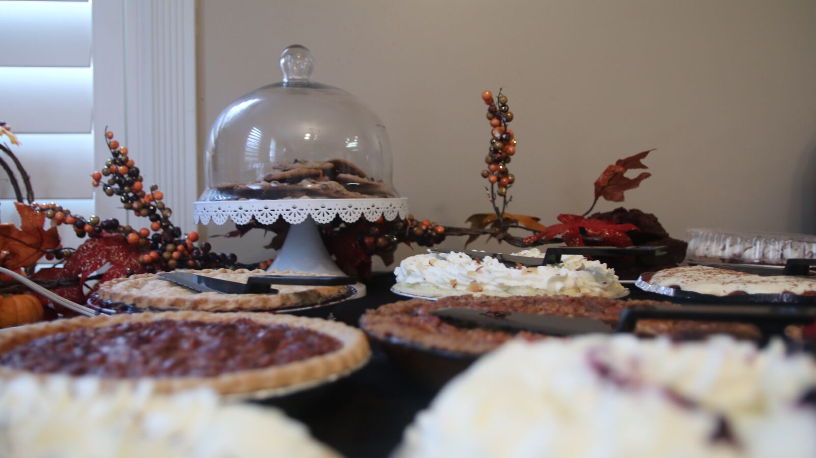 Canon EOS 80D sample photo. Thanksgiving, pies, flowers photography