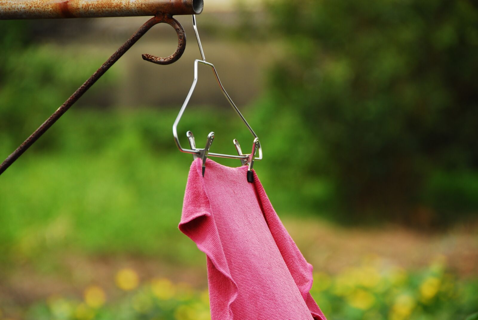 Nikon D200 sample photo. Clothes rack, towel, iron photography