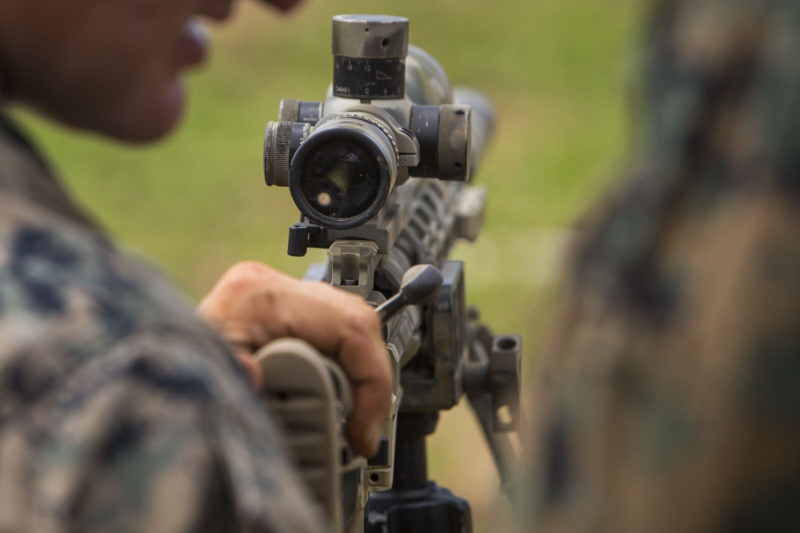 Canon EF 70-200mm F2.8L IS USM sample photo. Marines, sniper, rifle photography
