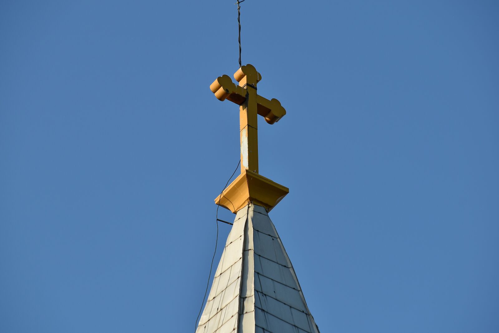 Nikon D5500 sample photo. Catholic, church tower, copper photography