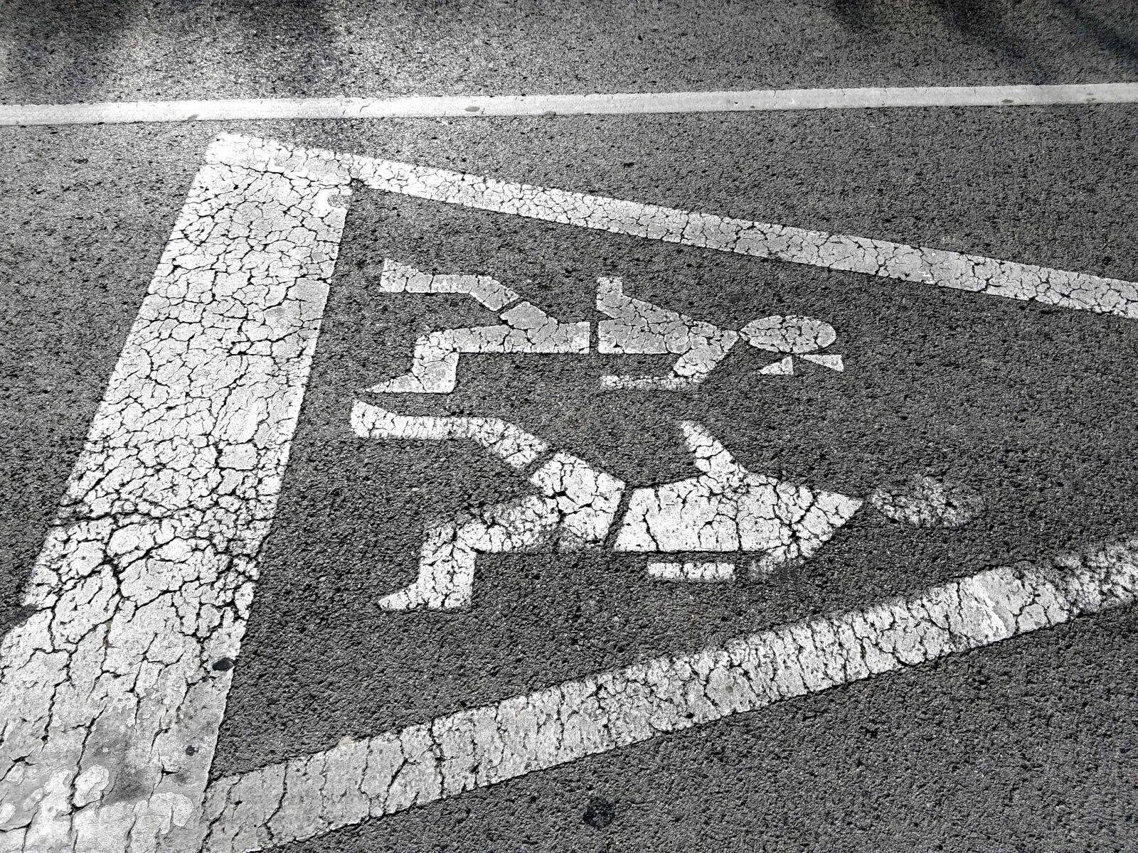 Lenovo S60-A sample photo. Traffic sign, sign, monochrome photography