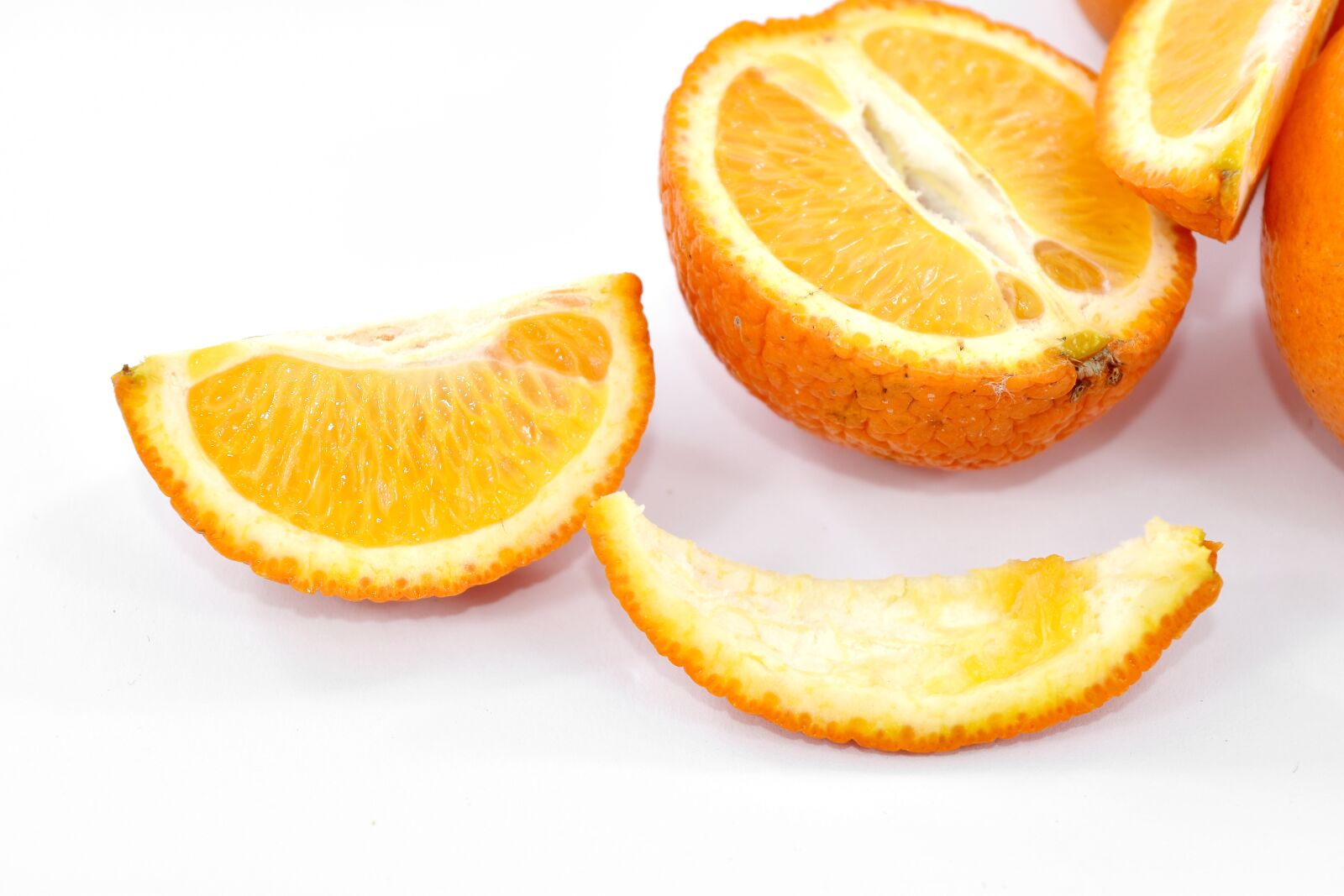 Nikon D5500 sample photo. Half, mandarin, orange peel photography