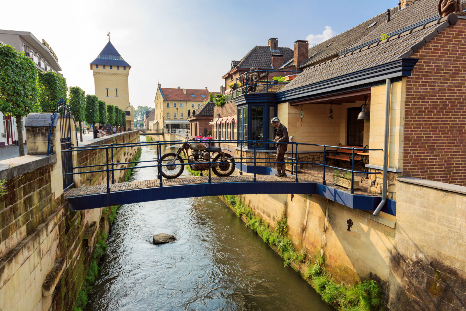 Canon EF 24-105mm F4L IS USM sample photo. Bridge, church, motorbike, small photography