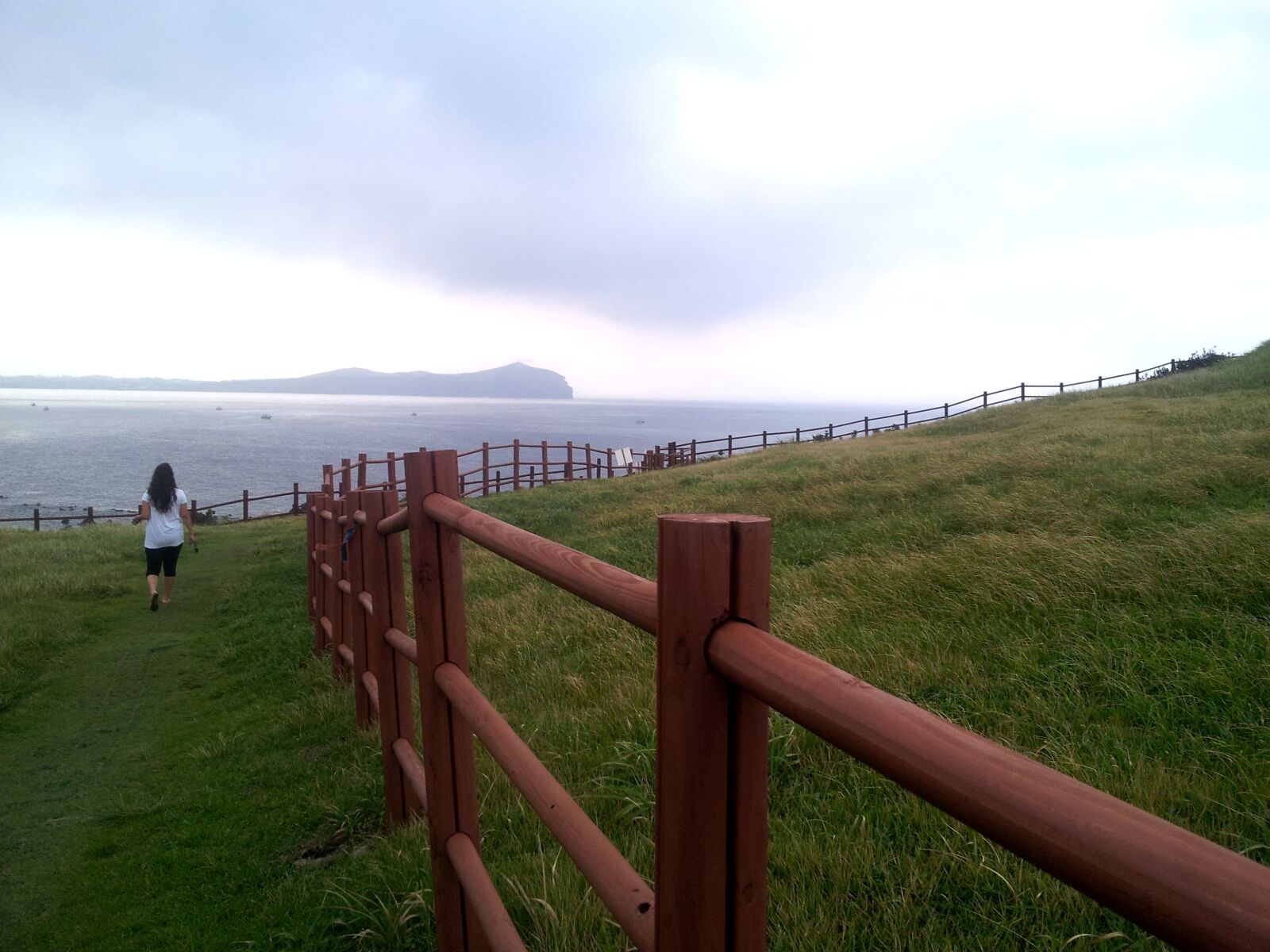 Samsung Galaxy S2 sample photo. Jeju island, sea, fence photography
