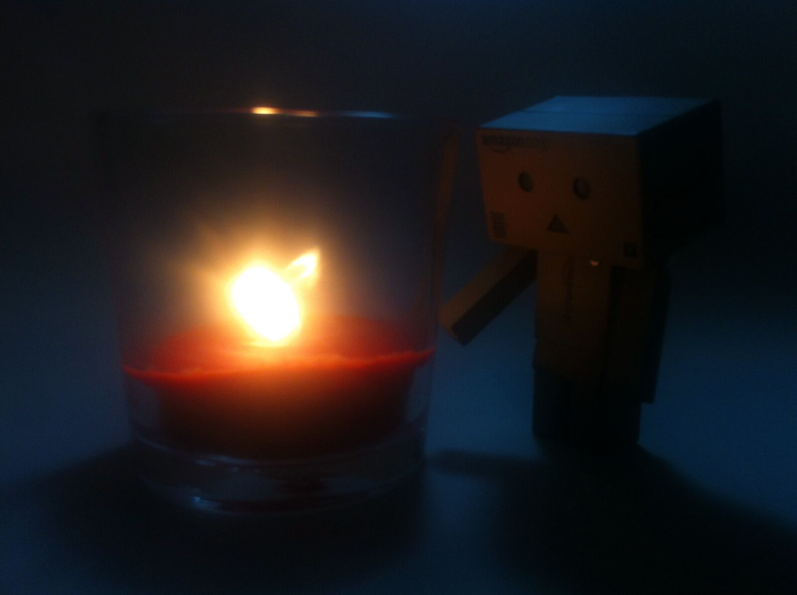 iPhone 4 back camera 3.85mm f/2.8 sample photo. Danbo, danboard, fire, iphonegraphy photography